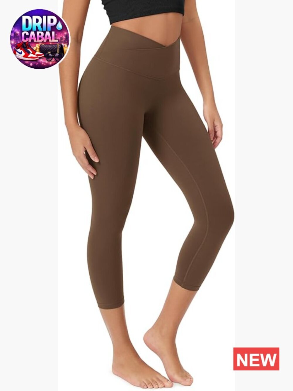Buttery Soft Crossover Leggings with Back Pocket, High Waist Lounge Yoga Pants